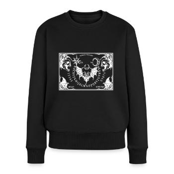 Spirit Board & Planchette schlägt Halloween - Frauen Premium Bio Pullover - Schwarz - Vorne - Julia (174cm)