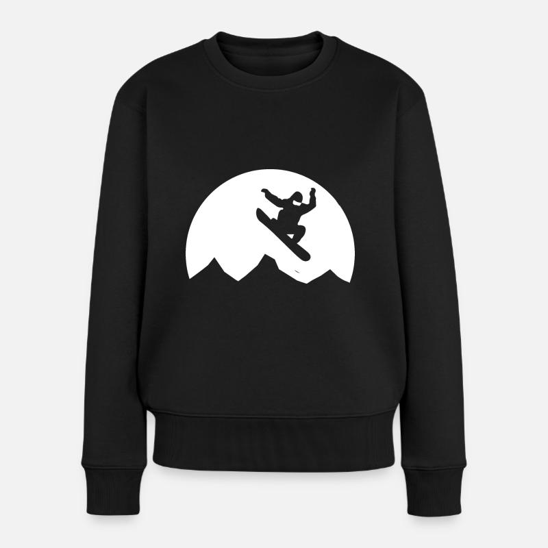 Lune - Snowboard - (3) - Pull Premium bio Femme - noir