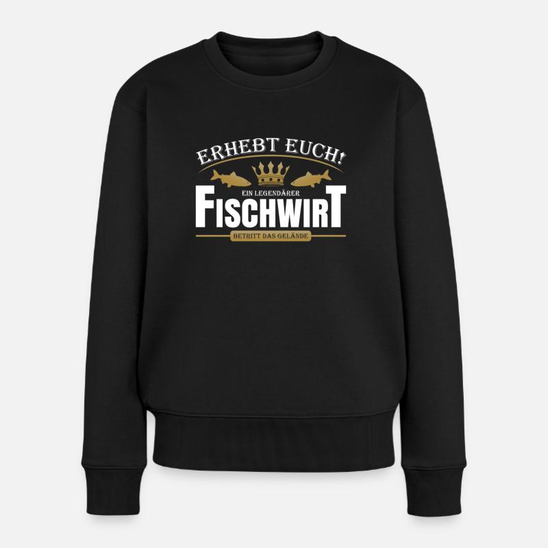 Fischwirt - Frauen Premium Bio Pullover - Schwarz