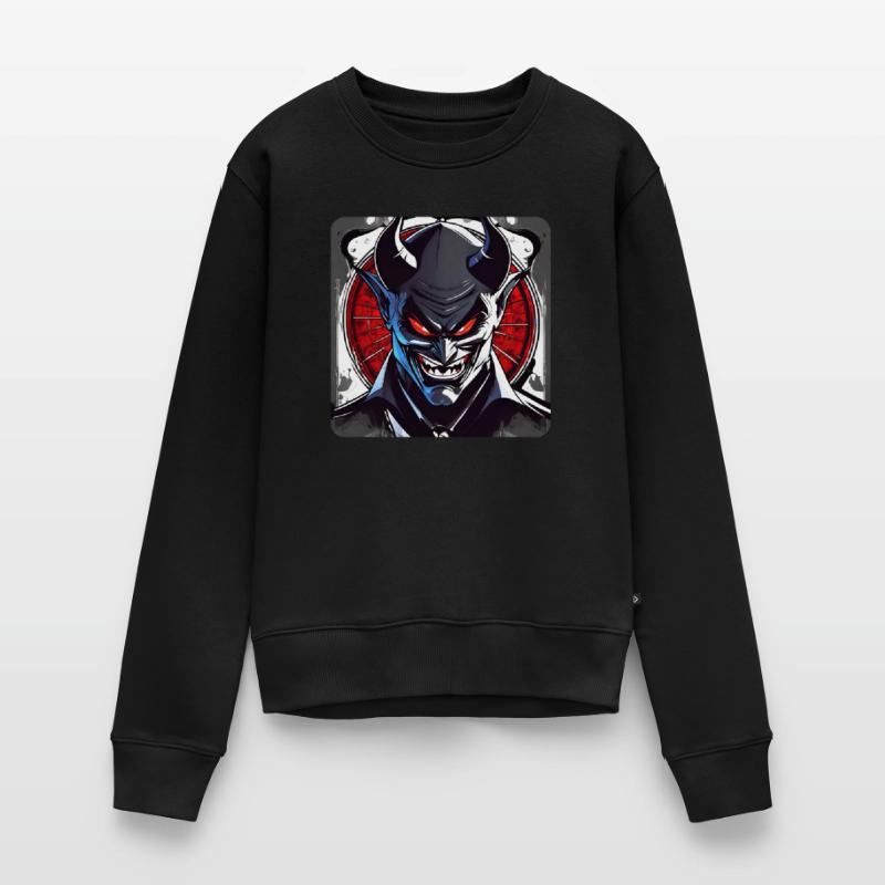 Evil grinning horror devil Women's Premium Organic Jumper