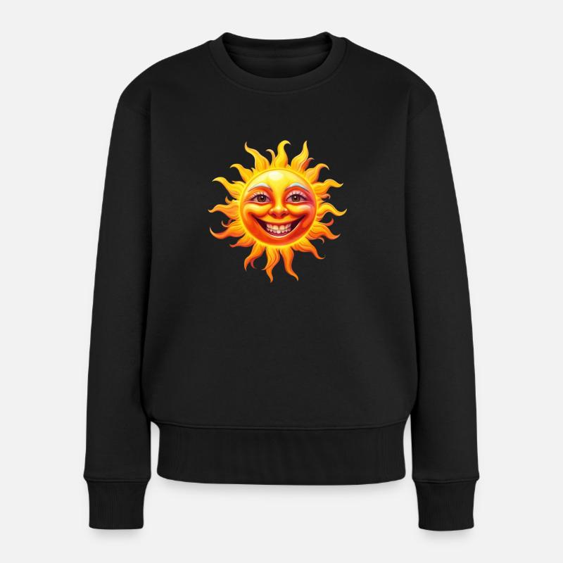 Sourire de soleil - Pull Premium bio Femme - noir