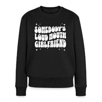 Humorous phrase girlfriend - Women's Premium Organic Jumper - black - Front - Julia (174cm)