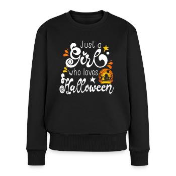 Halloween Girl November Gift Cadeau - Pull Premium bio Femme - noir - Devant - Julia (174cm)