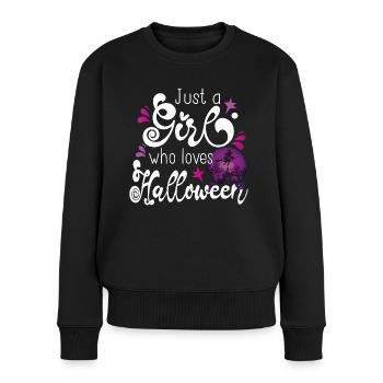 Halloween Girl November Gift Cadeau - Pull Premium bio Femme - noir - Devant - Julia (174cm)