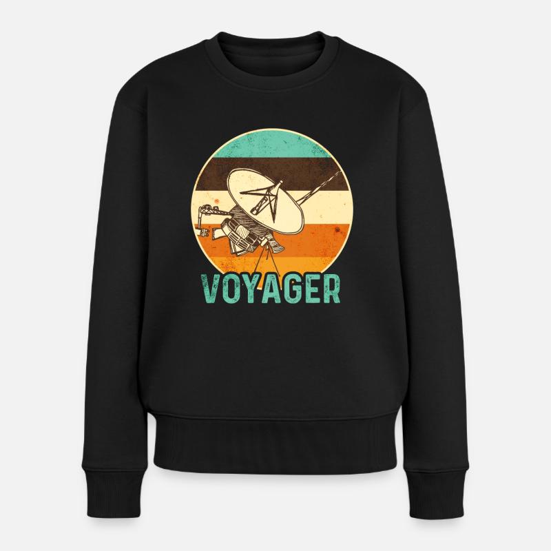 Voyager Weltraumsonde - Frauen Premium Bio Pullover - Schwarz