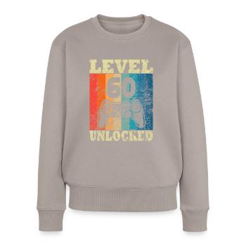 Happy Birthday - 60. Geburtstag für Gamer - Frauen Premium Bio Pullover - Taupe - Vorne - Julia (174cm)