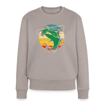Hammerhai - Frauen Premium Bio Pullover - Taupe - Vorne - Julia (174cm)