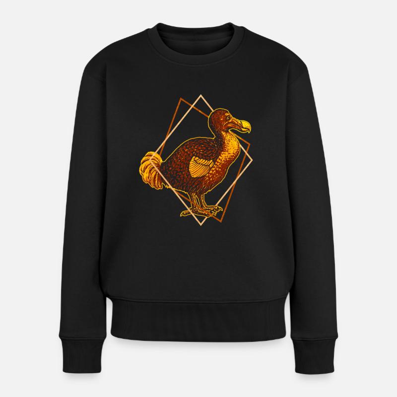 Dodo - Ein ausgestorbener flugunfähiger Vogel - Frauen Premium Bio Pullover - Schwarz