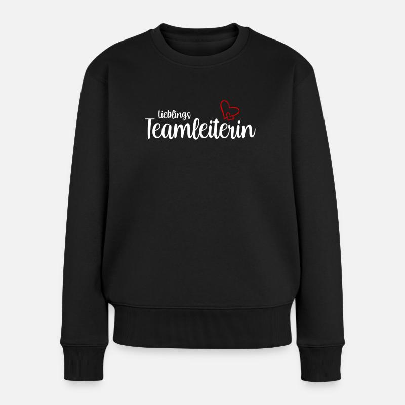 Lieblings Teamleiterin - Frauen Premium Bio Pullover - Schwarz