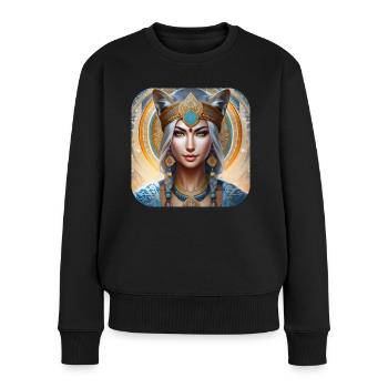 Chaman animal mystique - Pull Premium bio Femme - noir - Devant - Julia (174cm)