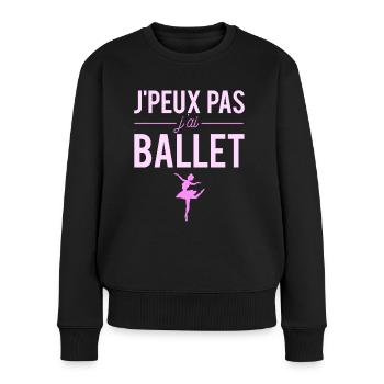 J'peux pas j'ai ballet cadeau danseuse humour - Pull Premium bio Femme - noir - Devant - Julia (174cm)