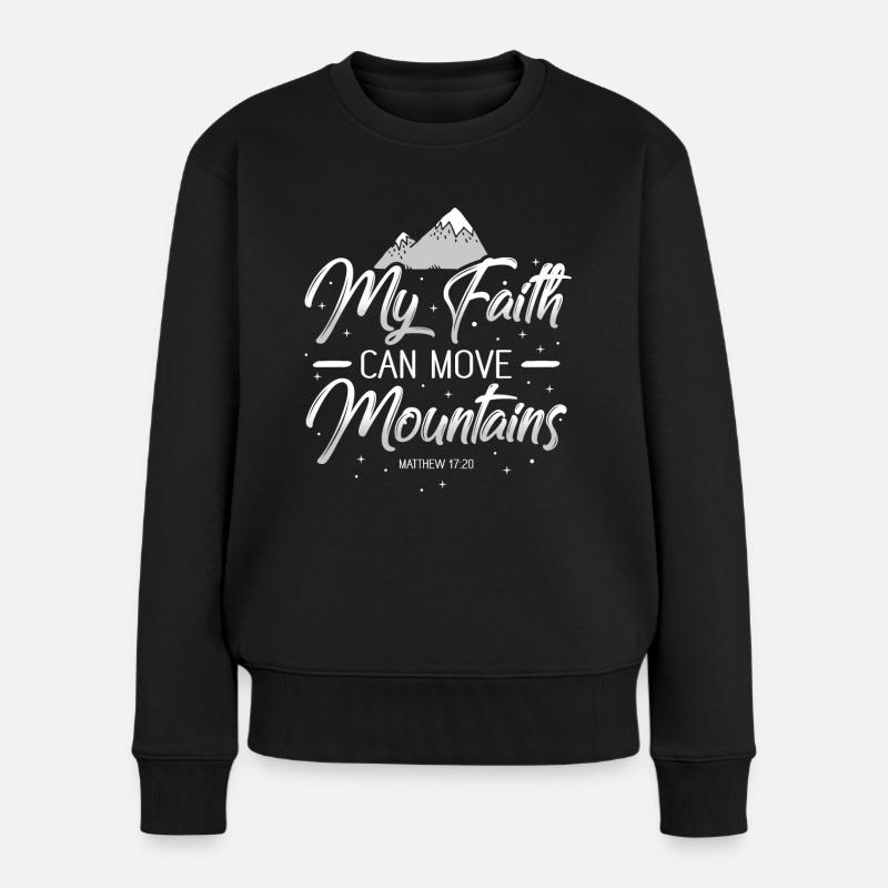 Bibelverse, Psalm, Bibelstunde, Kirchensonntag - Frauen Premium Bio Pullover - Schwarz
