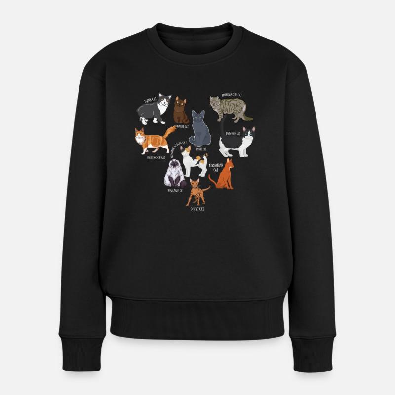 Arten Von Katzen, Katzen, Kätzchen - Frauen Premium Bio Pullover - Schwarz