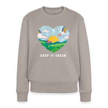 Le Jour de la Terre Sauvez la planète tous les jours - Pull Premium bio Femme - taupe - Devant - Julia (174cm)