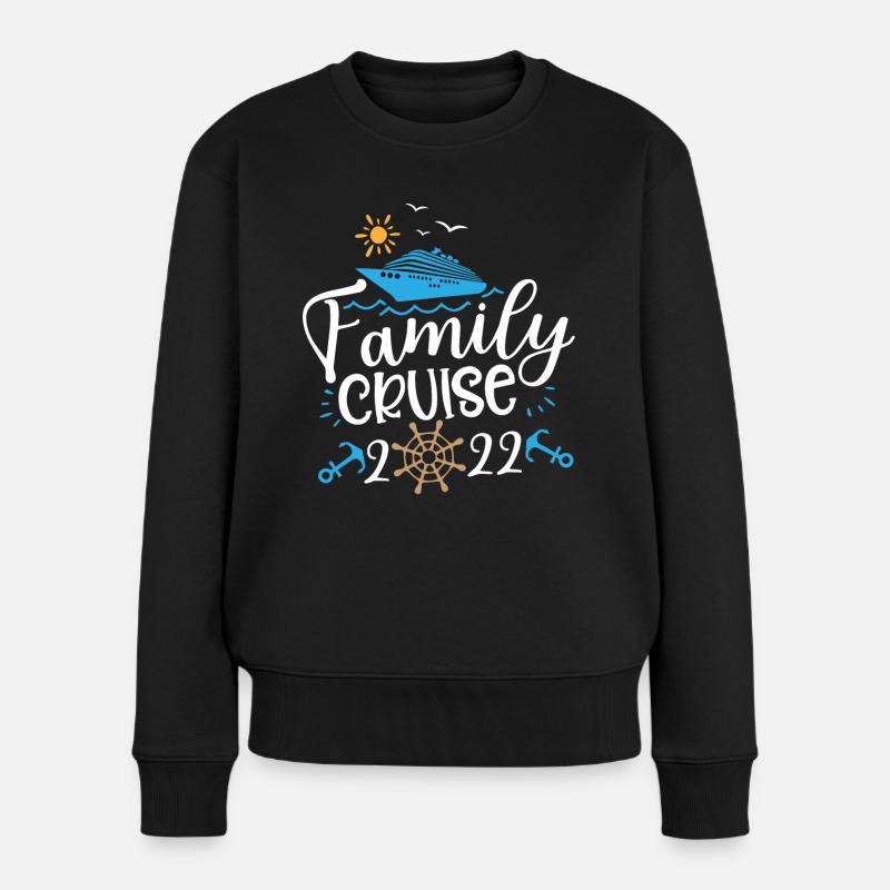 Cruise-Kader, Kreuzfahrtzeit, Urlaubskreuzfahrt - Frauen Premium Bio Pullover - Schwarz