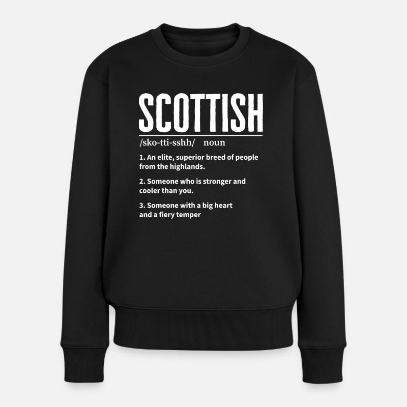 Schottisch, Schottisches Erbe, Schottland - Frauen Premium Bio Pullover - Schwarz