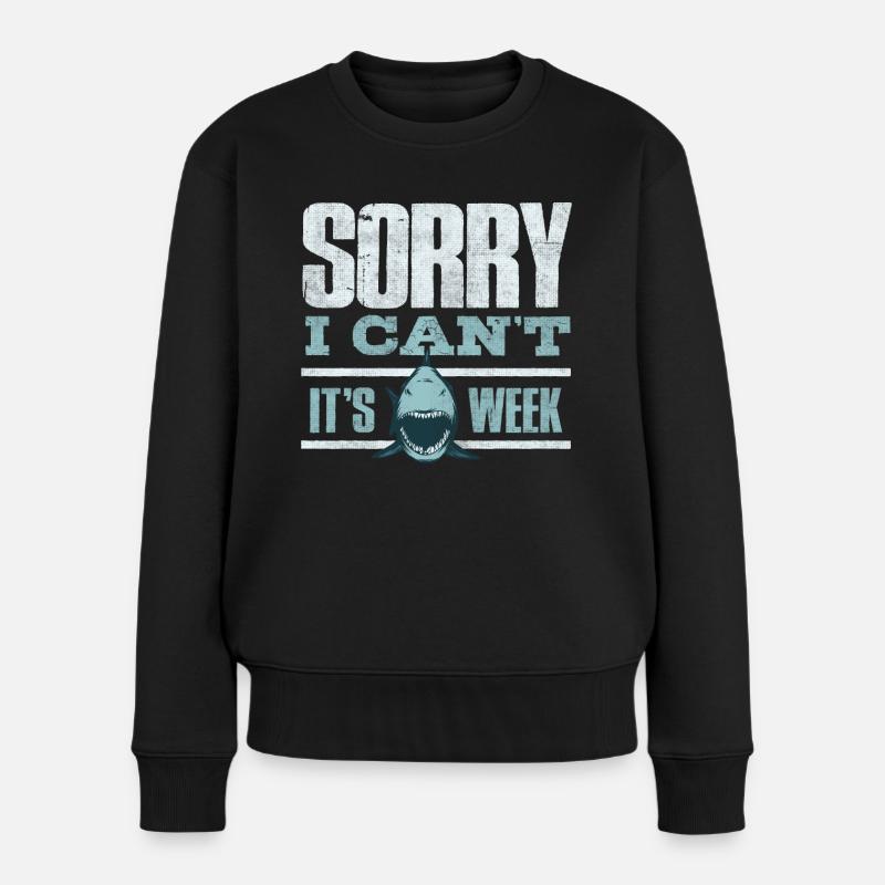 Semaine des requins, Requins, Blagues sur les requins - Pull Premium bio Femme - noir