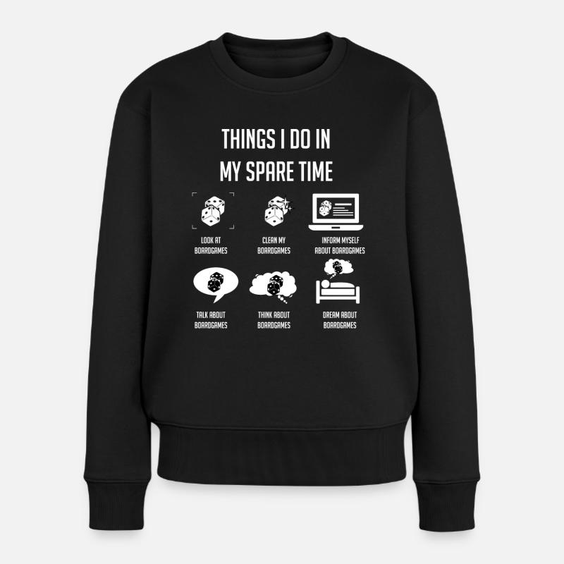Brettspiele, Brettspiel, Brettspiele Spielen - Frauen Premium Bio Pullover - Schwarz