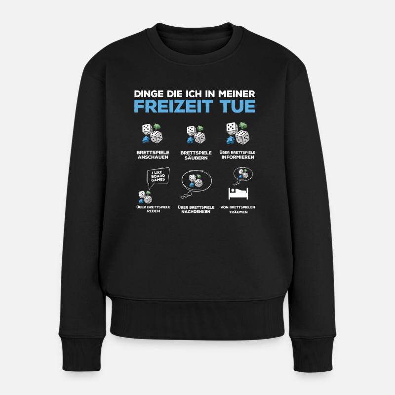 Brettspiele, Brettspiel, Brettspiele Spielen - Frauen Premium Bio Pullover - Schwarz
