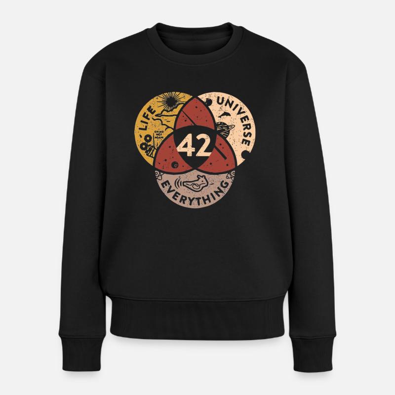 42 Univers de vie Tout - Pull Premium bio Femme - noir