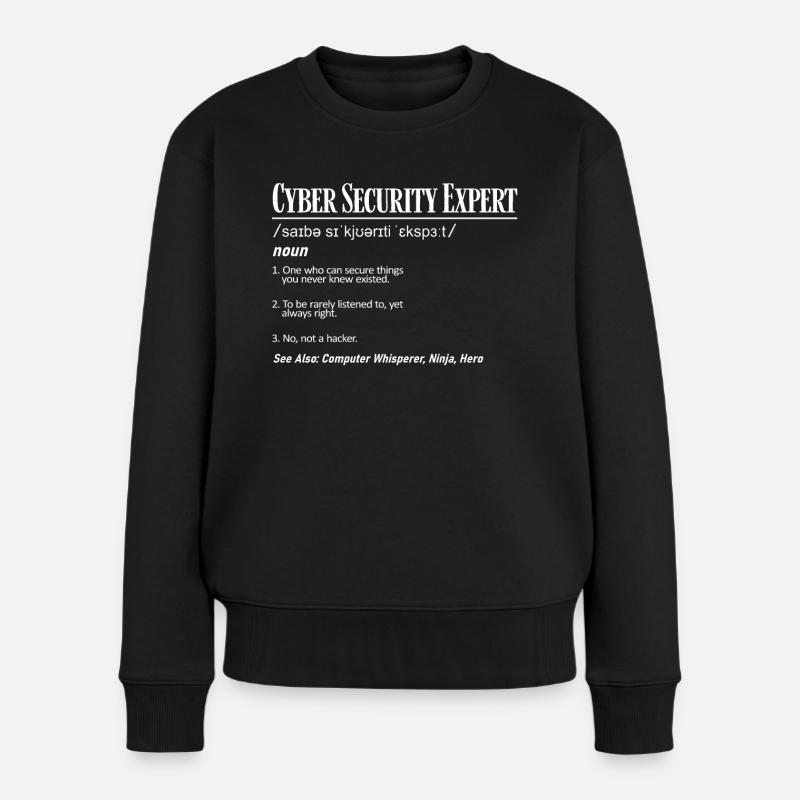 Expert en cybersécurité - Pull Premium bio Femme - noir