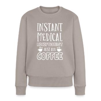 Medical receptionist - Women's Premium Organic Jumper - taupe - Front - Julia (174cm)