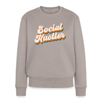 Sozialarbeiter - Frauen Premium Bio Pullover - Taupe - Vorne - Julia (174cm)