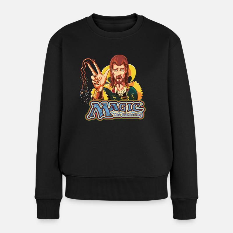 Magic: The Gathering Gegenzauber Retro Card - Frauen Premium Bio Pullover - Schwarz