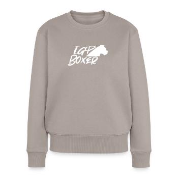 IGP Boxer White - Women's Premium Organic Jumper - taupe - Front - Julia (174cm)
