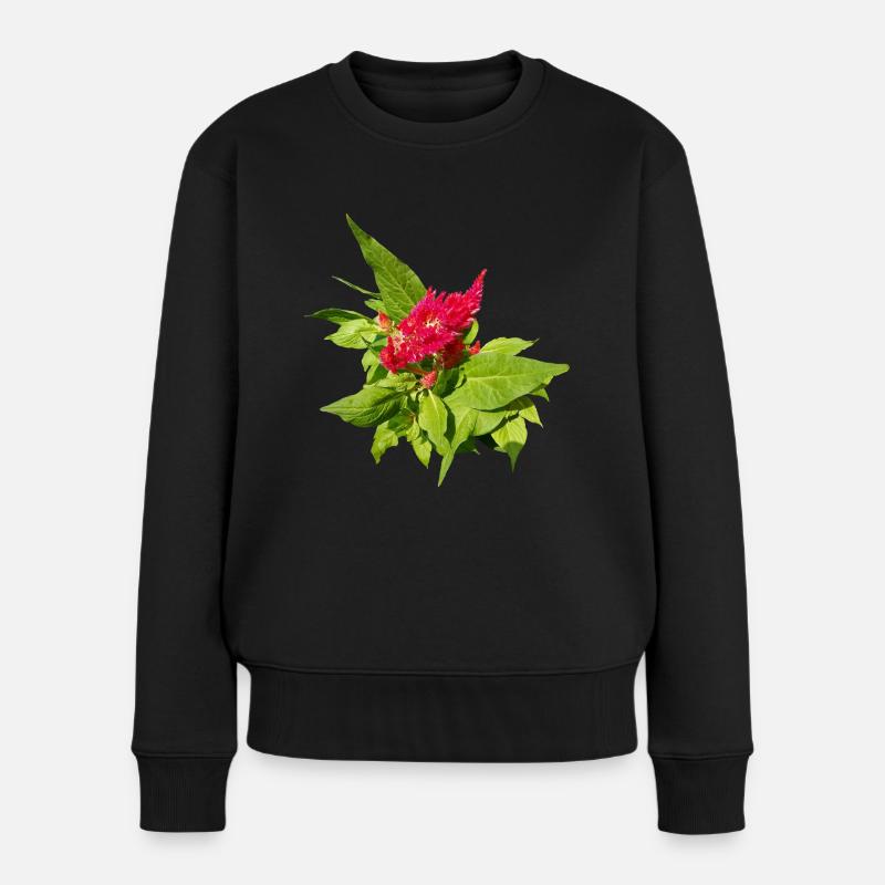 ROTE CELOSIA - Frauen Premium Bio Pullover - Schwarz