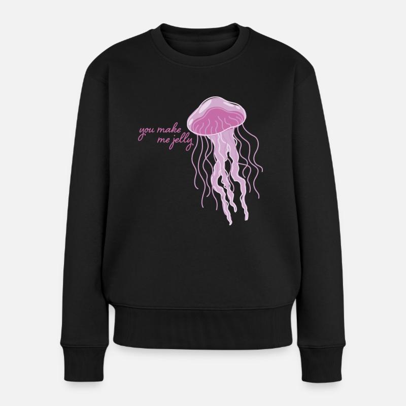 Meerestiere - Frauen Premium Bio Pullover - Schwarz