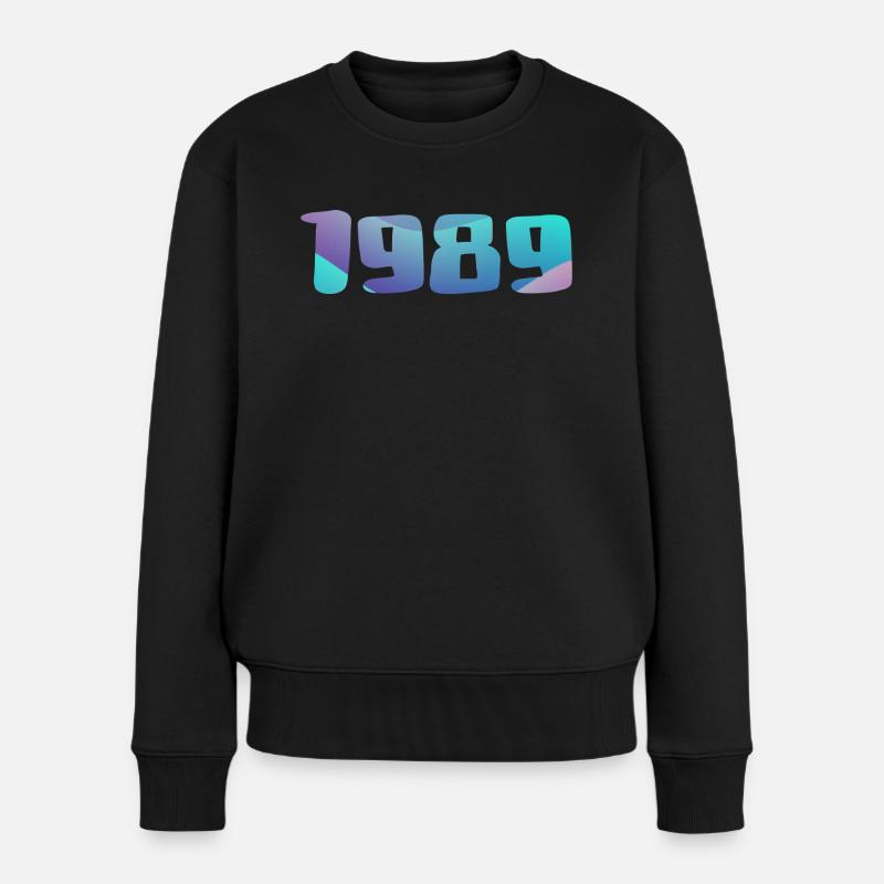 1989 Geburtstagsgeschenk Vintage 1989 Retro 1989 - Frauen Premium Bio Pullover - Schwarz