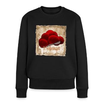 Heimat Schwarzwaldhut - Frauen Premium Bio Pullover - Schwarz - Vorne - Julia (174cm)