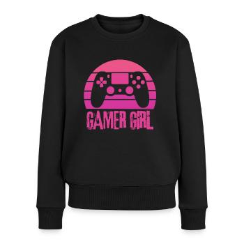 Gamer Girl - Pull Premium bio Femme - noir - Devant - Julia (174cm)