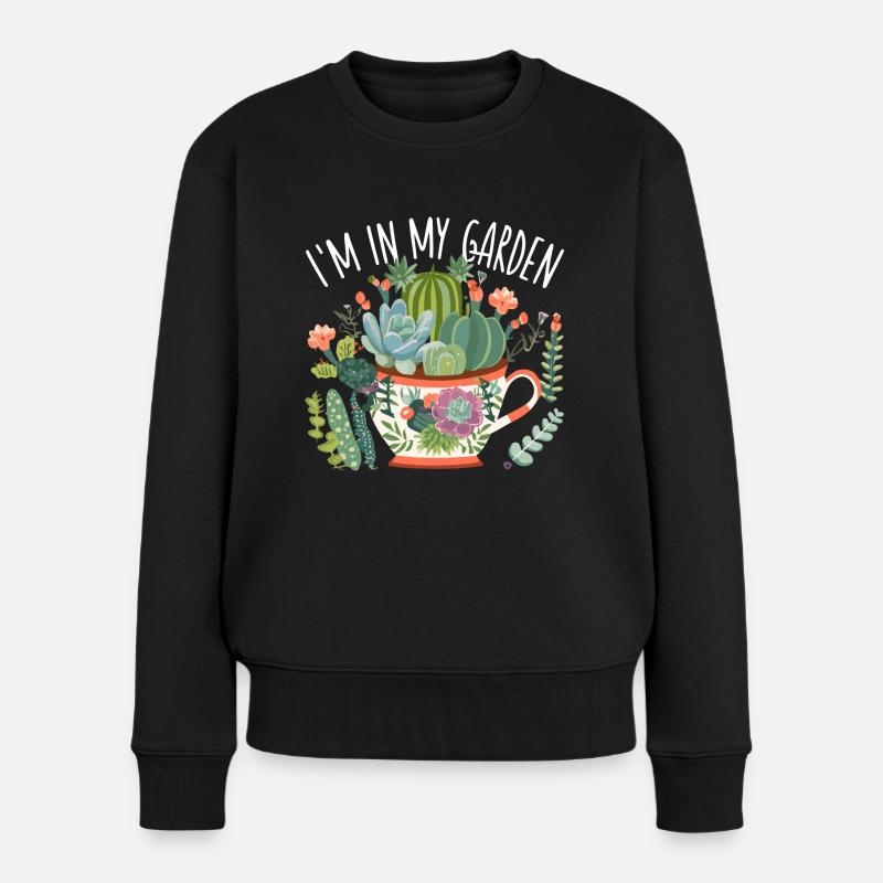 Succulentes drôle de dicton - Pull Premium bio Femme - noir