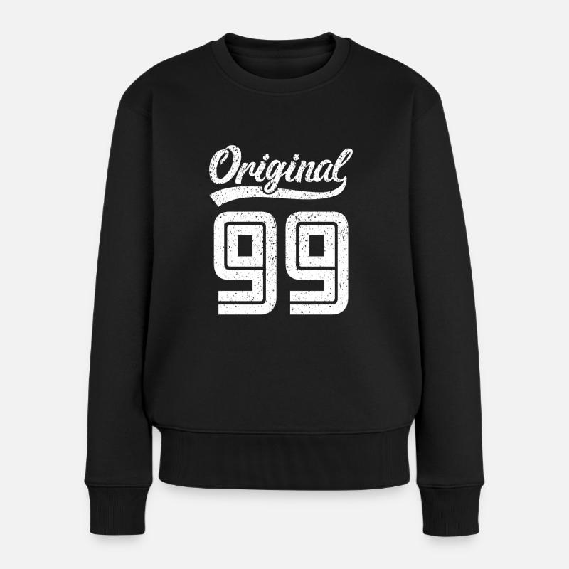 1999 Original 99 geboren 1999 - Frauen Premium Bio Pullover - Schwarz