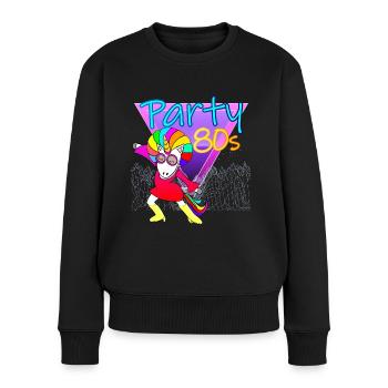 Party 80 humor fan 80er jahre geschenk frau - Frauen Premium Bio Pullover - Schwarz - Vorne - Julia (174cm)