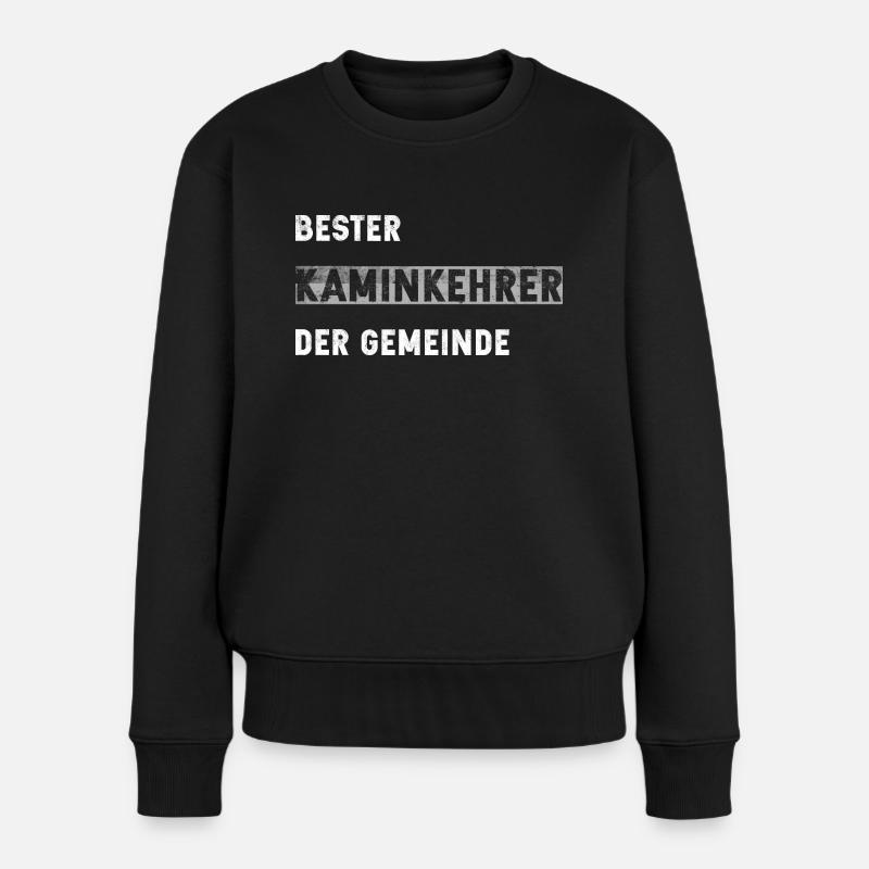Bester Kaminkehrer in der Gemeinde - Frauen Premium Bio Pullover - Schwarz