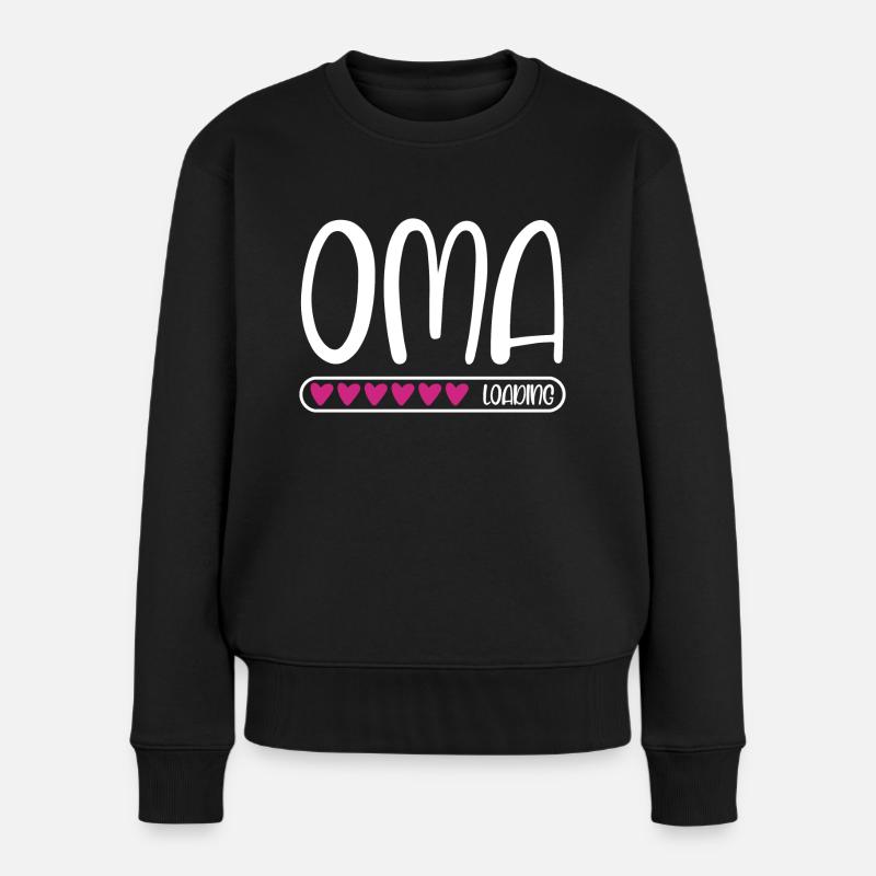 Oma loading - Frauen Premium Bio Pullover - Schwarz