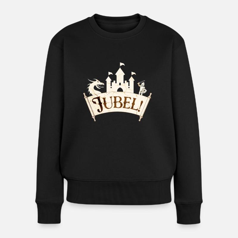 Jubel - Der Drache wird bezwungen! - Frauen Premium Bio Pullover - Schwarz