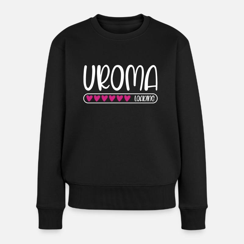 Uroma loading - Frauen Premium Bio Pullover - Schwarz