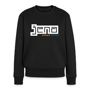 Jena Urban Style - Frauen Premium Bio Pullover - Schwarz - Vorne - Julia (174cm)