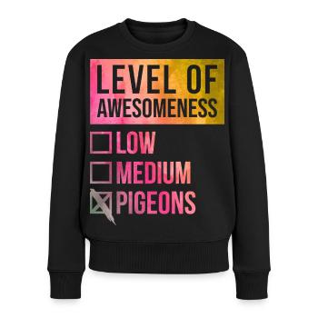 Taube - Frauen Premium Bio Pullover - Schwarz - Vorne - Julia (174cm)