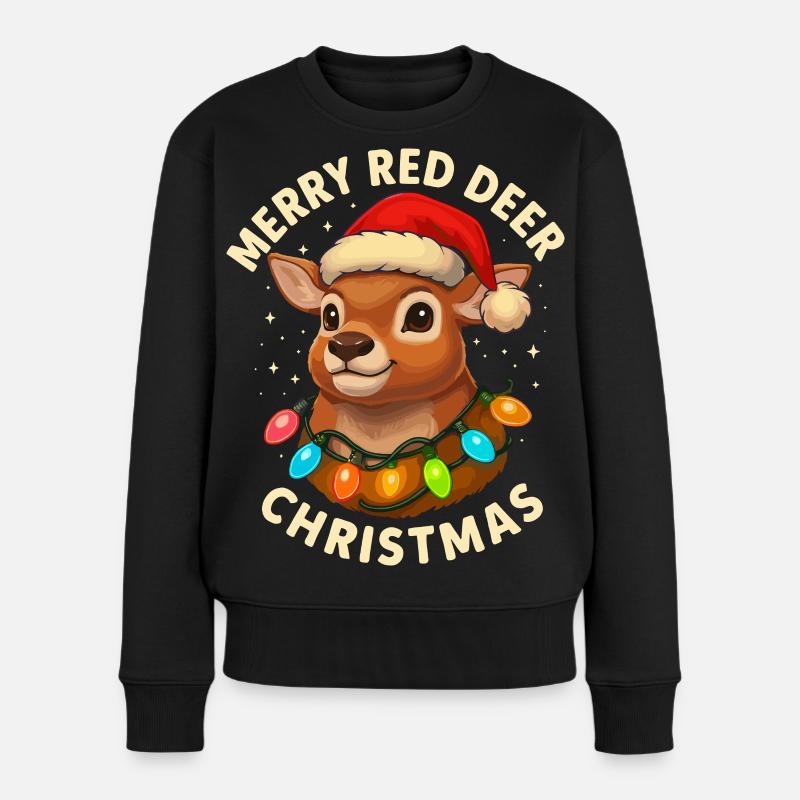 Cerfs pour chasseurs de Noël Cadeaux de cerfs - Pull Premium bio Femme - noir