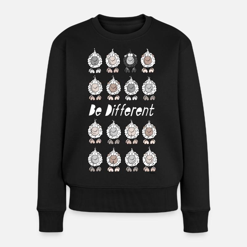 Be Different Moutons - Pull Premium bio Femme - noir