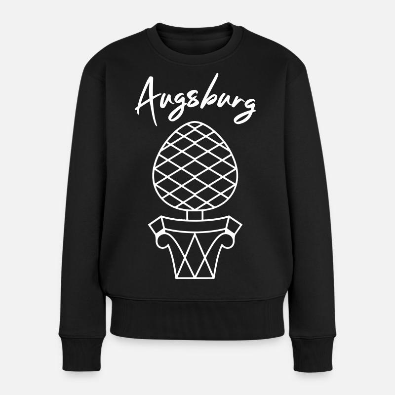 Augsburg | Designfarbe einstellbar - Frauen Premium Bio Pullover - Schwarz