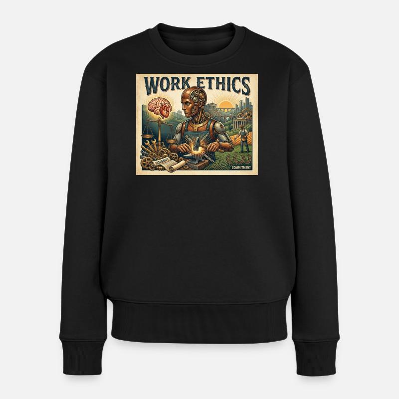 Work Ethics - Frauen Premium Bio Pullover - Schwarz