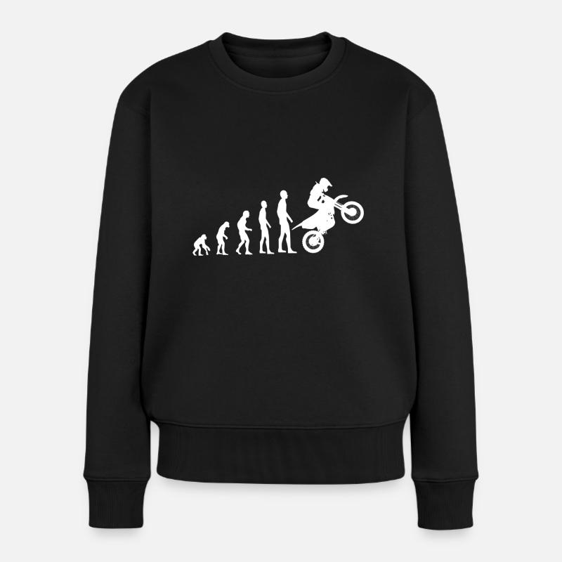 motocross evolution - Frauen Premium Bio Pullover - Schwarz