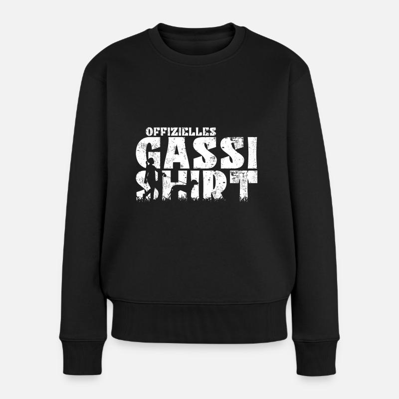 Schwarzwildbracke Slovenský Kopov Gassi Hunde Mama - Frauen Premium Bio Pullover - Schwarz