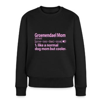 Belgian Groenendael Mama Mom Mistress Sayings - Women's Premium Organic Jumper - black - Front - Julia (174cm)